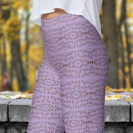 Chic Lila Mirrored Helix Pattern Leggings