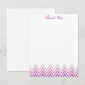 Chic Lila Ombre Chevrons Mitteilungskarten (Vorne/Hinten)