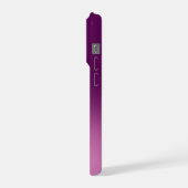 Chic Lila Ombre Name Initial Letter Monogram iPhone Hülle (Linke Seite)