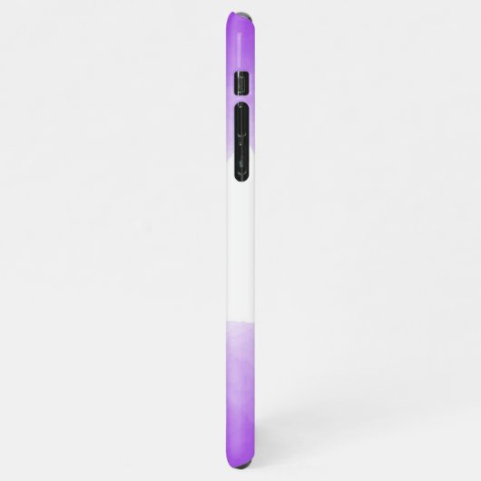 Chic Lila Ombre Name Letter Monogram iPhone Case iPhone Hülle (Linke Seite)