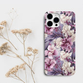 Chic Lila Orchid Floral Case-Mate iPhone Hülle