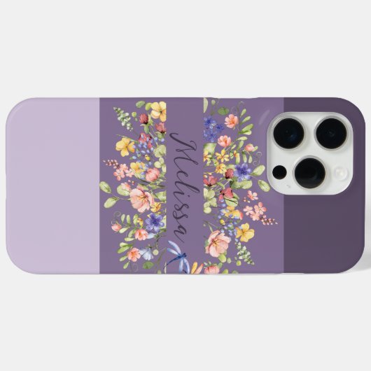 Chic Lila Palette Blooms Wildblumen Case-Mate iPhone Hülle (Rückseite (Horizontal))