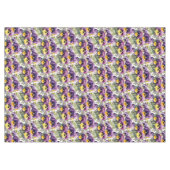 Chic Lila Pansy Stiefmütterchen Tischdecke (Vorderseite (Horizontal))