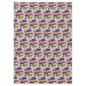 Chic Lila Pansy Stiefmütterchen Tischdecke (Vorderseite)