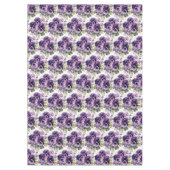 Chic Lila Pansy Stiefmütterchen Tischdecke (Vorderseite)