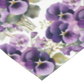 Chic Lila Pansy Stiefmütterchen Tischdecke (Schrägansicht)