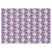 Chic Lila Pansy Stiefmütterchen Tischdecke (Vorderseite (Horizontal))