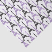 Chic Lila Paris Eiffel Tower Papiertaschentücher Seidenpapier (Ausschnitt)
