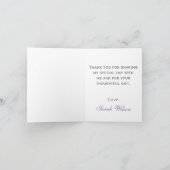 Chic Lila Paris Eiffel Tower Party Vielen Dank Dankeskarte (Innenseite)