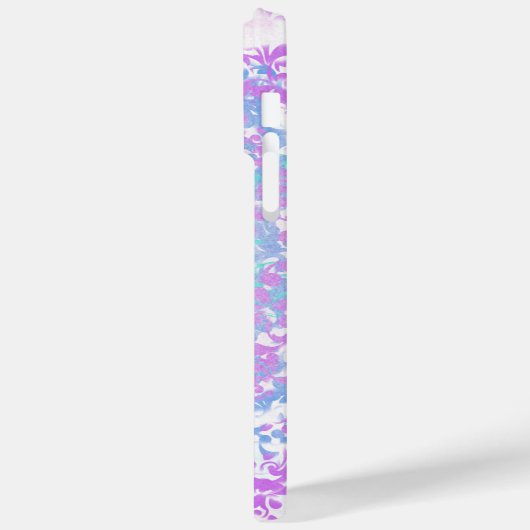 Chic Lila Retro Mit Monogramm Case-Mate iPhone Hülle (Rückseite / Links)