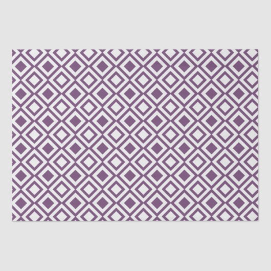 Chic Lila Square Pattern Seidenpapier (Vorderseite)