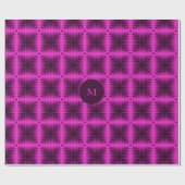 Chic Lila Squares Geometric Muster Weihnachten Geschenkpapier (Flach)