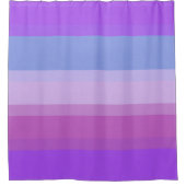 Chic Lila Stripes Duschvorhang (Vorderseite)
