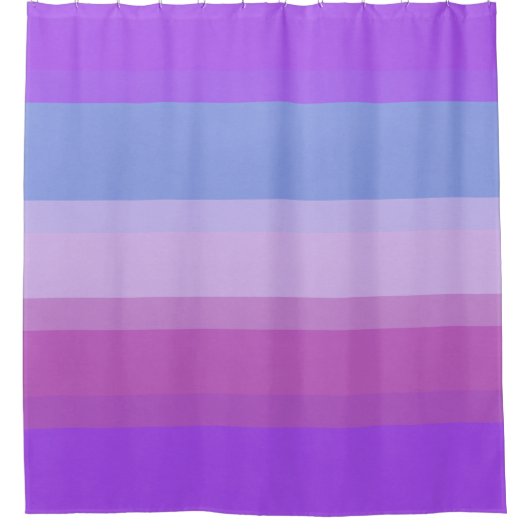 Chic Lila Stripes Duschvorhang (Vorderseite)