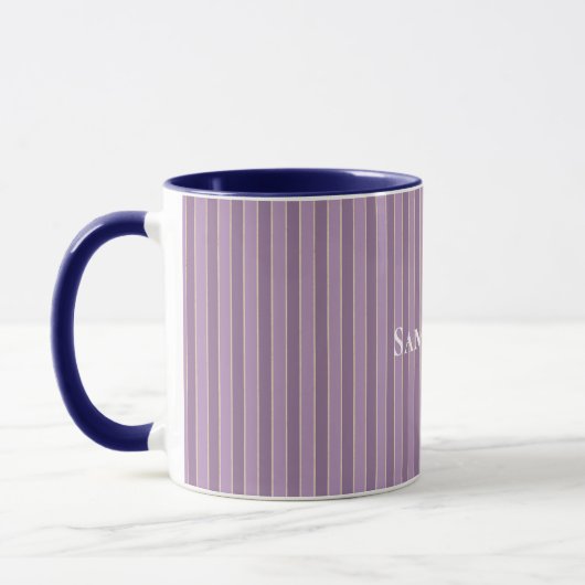 Chic Lila Stripes Tasse (Links)
