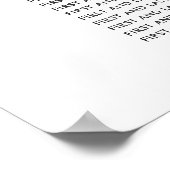 Chic Lila und Blue Wedding Seating Chart Sign Poster (Ecke)