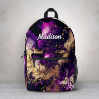 Chic lila vergoldete Imitate Glitzer Marmormonogra