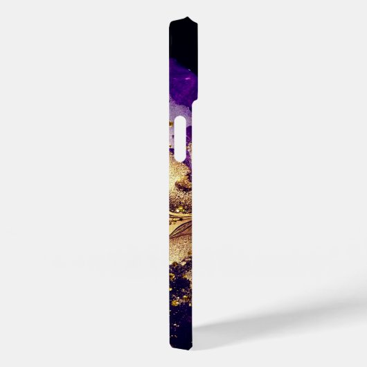 Chic lila vergoldete Imitate Glitzer Marmormonogra Case-Mate iPhone Hülle (Rückseite / Rechts)