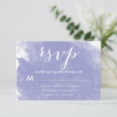 CHIC LILA WATERCOLOR WEDD RSVP CARDS (Stehend Vorderseite)