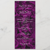 Chic Lila Wedding Menükarte (Vorderseite)