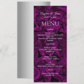 Chic Lila Wedding Menükarte (Vorne/Hinten)