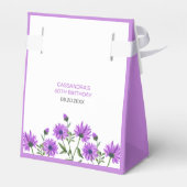 Chic Lila Xeranthemum Floral Vielen Dank Geschenkschachtel (Rückseite)