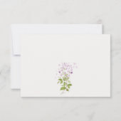 Chic Lilac Floral Wreath Hütte Garden Wedding RSVP Karte (Rückseite)