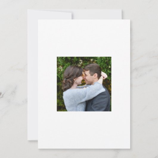 Chic Lilac Foto Moderne Hochzeit Einladung (Rückseite)