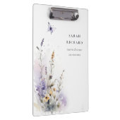 Chic Lilac Lila Wildblume Butterfly Wasserfarbe Klemmbrett (Rechts)