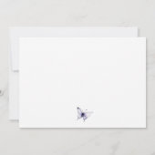 Chic Lilac Lila Wildblume Butterfly Wasserfarbe Mitteilungskarte (Rückseite)