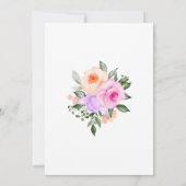 Chic Lilac Pink Roses Brautparty Einladung (Rückseite)