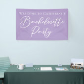 Chic Lilac Purple Bachelorette Party Custom Banner (Messeveranstaltung)