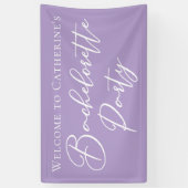 Chic Lilac Purple Bachelorette Party Custom Banner (Vertikal)