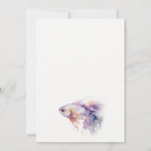 Chic Lilac Watercolor Coastal Fish Brautparty Einladung (Rückseite)