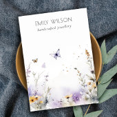 Chic Lilac Wildblume Blank Logo Juwelier Display Visitenkarte