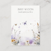 Chic Lilac Wildblume Butterfly Earring Display Visitenkarte (Vorderseite)