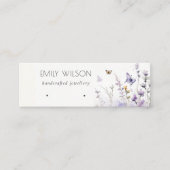 Chic Lilac Wildflower Earring Stud Hoop Display Mini Visitenkarte (Vorderseite)
