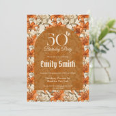 Chic Lilies Accent 80Th Birthday Einladung (Stehend Vorderseite)