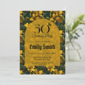 Chic Lilies Charm 60Th Birthday Einladung (Stehend Vorderseite)