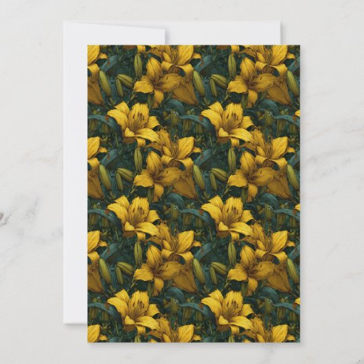 Chic Lilies Charm 60Th Birthday Einladung (Rückseite)