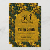 Chic Lilies Charm 60Th Birthday Einladung (Vorne/Hinten)