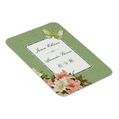 Chic Lilies & Gem Butterfly Hochzeit Magnet (Rechte Seite)
