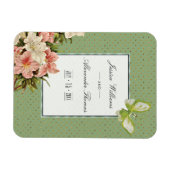 Chic Lilies & Gem Butterfly Hochzeit Magnet (Horizontal)