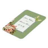 Chic Lilies & Gem Butterfly Hochzeit Magnet (Linke Seite)