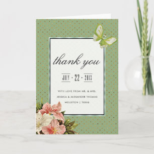 Chic Lilies & Gem Butterfly Vielen Dank Dankeskarte