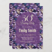 Chic Lilies Petal Romantic Party Einladung (Vorne/Hinten)