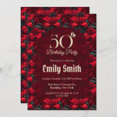 Chic Lilies Themed Mom’S Birthday Einladung (Vorne/Hinten)