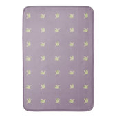 Chic Lily-of-the-Valley Floral Motif Mauve Badematte (Vorderseite Vertikal)