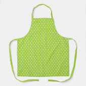 Chic Lime Green Polka Dot Pattern Schürze (Vorderseite)