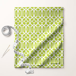 Chic Lime Green Trellis Lattice Muster Stoff